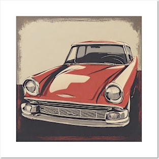 retro sport car vintage frame Posters and Art